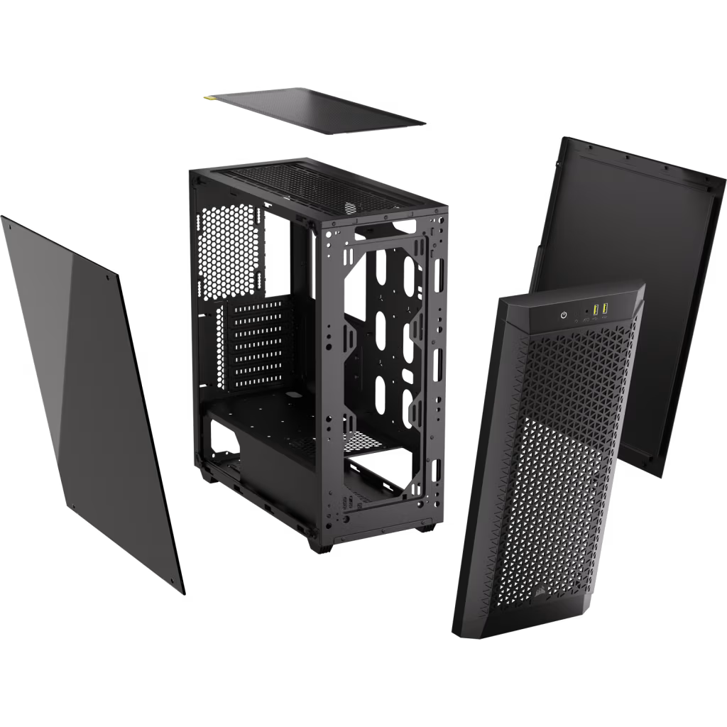 CORSAIR Gabinete 480T Airflow ATX Panel Vidrio Sin ventilador